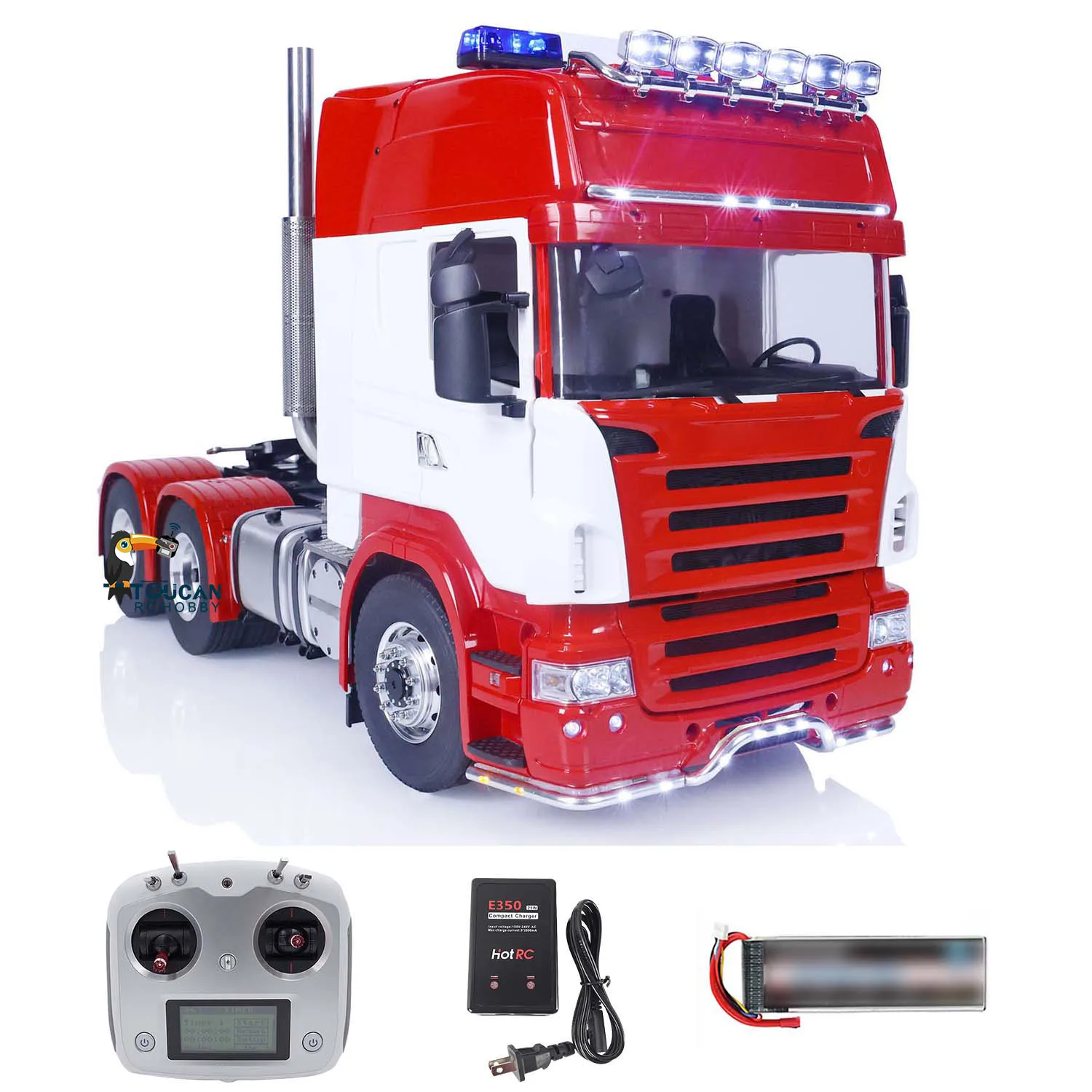 

LESU 1/14 RC Car 6X6 Remote Control Tractor Truck Assembled Metal Chassis Sound Light Battery Charger Servo ESC RTR Toy THZH1554