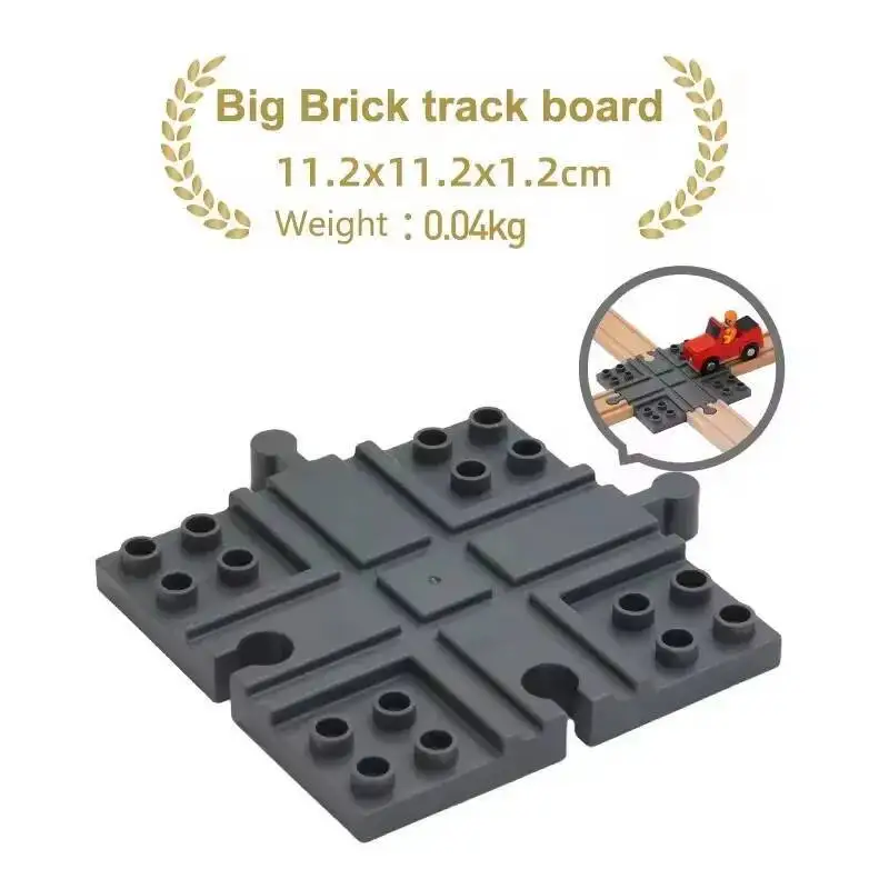Wooden Train Track Accessories: Plastic Highway Bridge for Children's Railway Toys