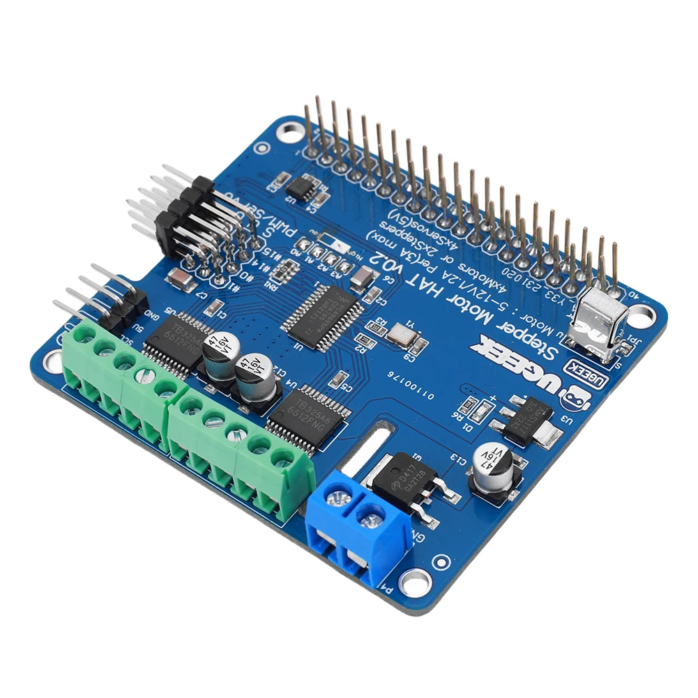 Raspberry PI 4B 3B 로봇 확장 보드 V2 스텝퍼 모터, 모터, 서보 드라이브 보드, I2C 서보 드라이버 보드 모듈, 5V-12V