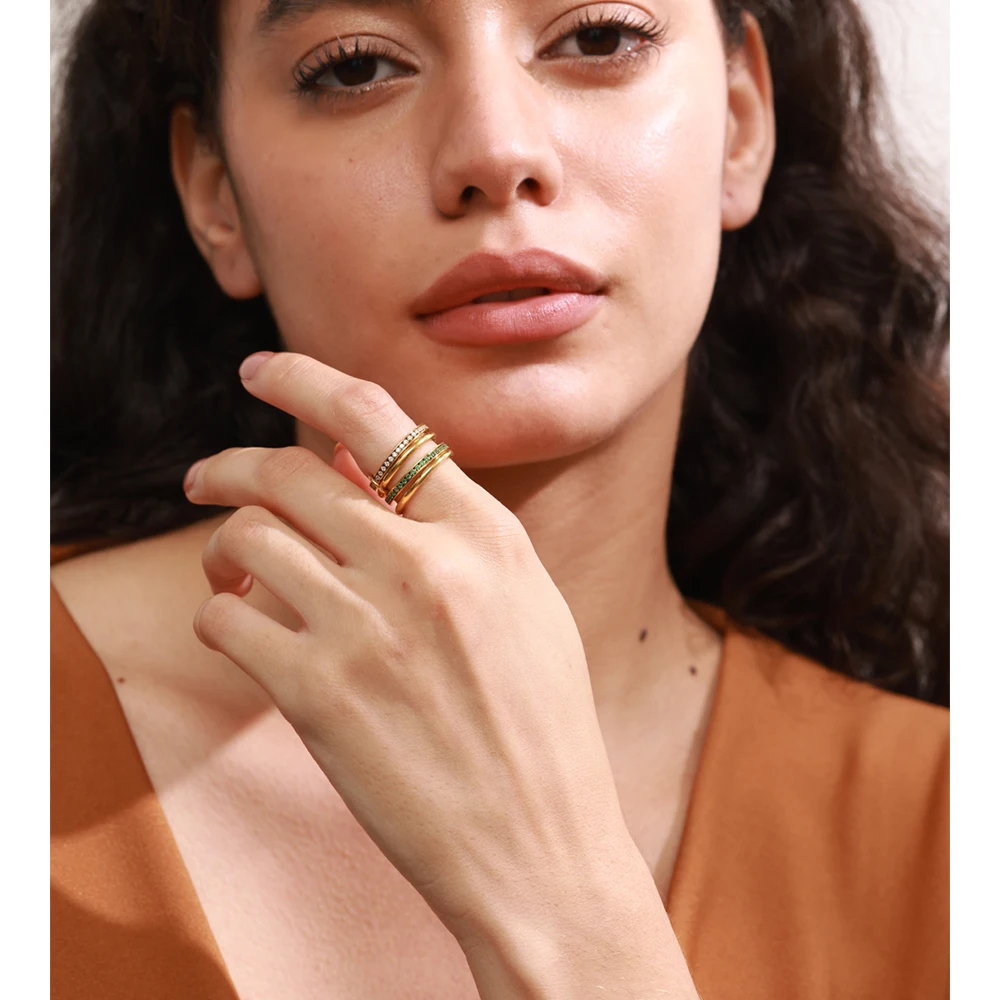 Yhpup Jewelry Layered Stacked Ring Compatibility: not available