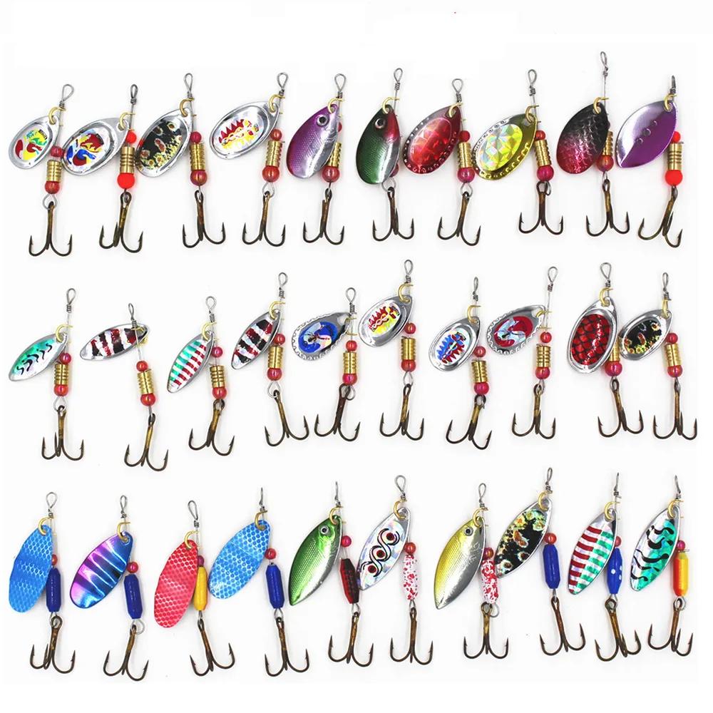 ZWICKE 30pcs Spinner Fishing Lure Kit Metal Sequin Spoon Hard Bait Fishing  Wobblers Set Fishing Tackle Isca Atificial Lure Pesca - AliExpress