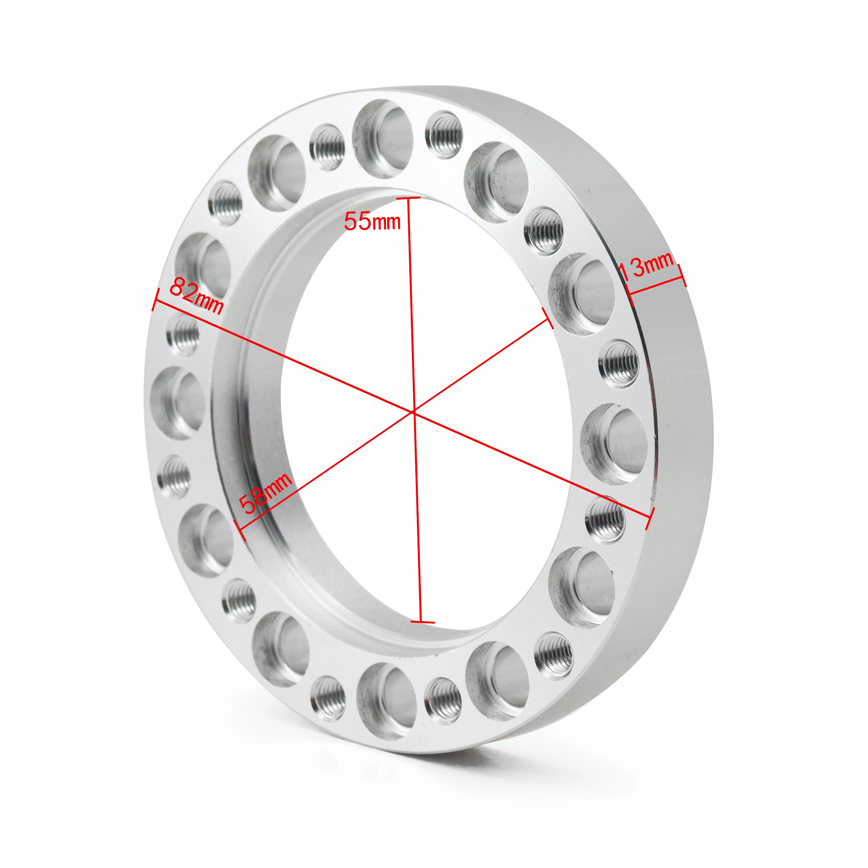 Universal Cars Accessories Steer Wheel Hole Adapter 13mm  Aluminum Car Steering Wheel Hub Boss Kit Adapter Spacer