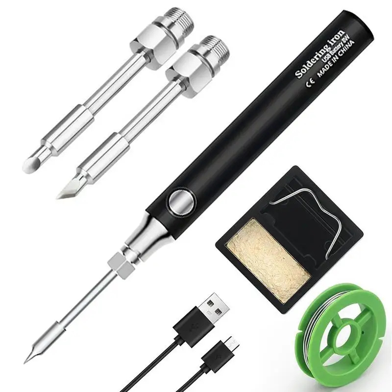 

Portable Soldering Iron 1100mAh Mini Soldering Iron Kit USB Rechargeable Soldering Pen 10W 3 Modes Welding Soldering Iron Tool