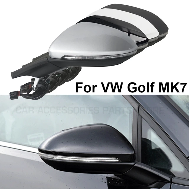 Auto links rechts Leistung beheizt Falt blinker 6 9 13 Drähte Seitens  piegel Baugruppe für VW Golf 7 mk7 - AliExpress