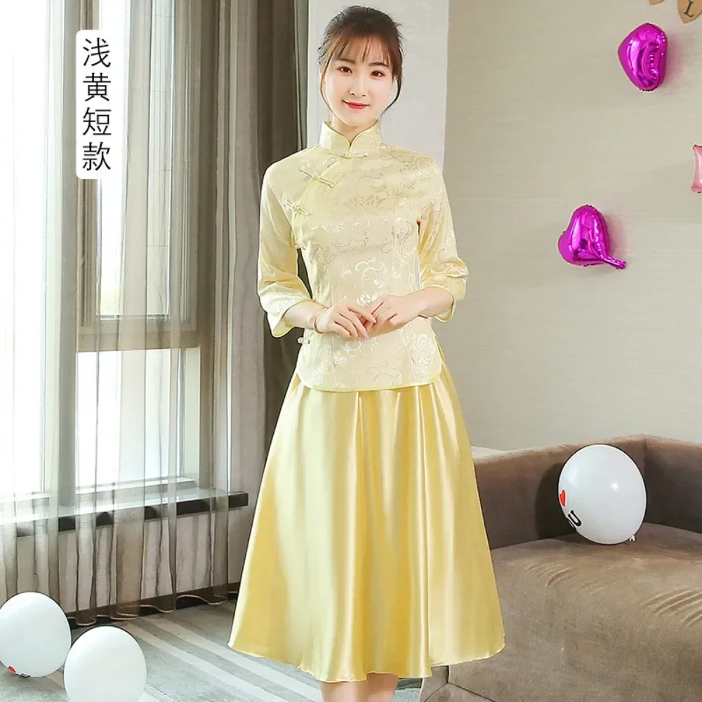 Two Piece Sets Womens Outifits Fashion Clothes Skirt Sets Casual Vintage Elegant Ethnic Style Women Clothing Streetwear Chinese