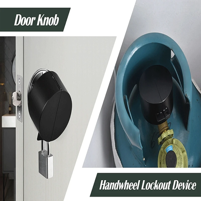 E5BE Door Handle Lock Door Knob Lock Out Device Disable The Doorknob/Faucet/Valves Knob Child Proof Cover Case Durable