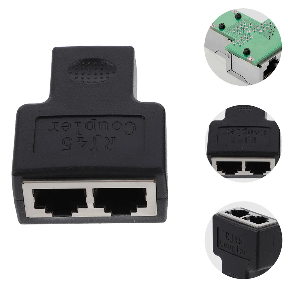 

Network Tee Ethernet Accessories 1 to 2 Port Plug Cable Splitter Adapter PC 3u Gold-plated Socket Extender Connectors