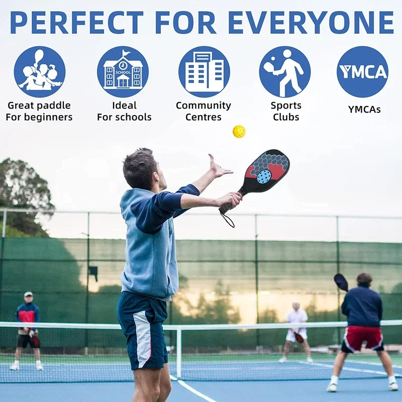 Wooden Pick Racquet Outdoor Sports and Fitness Equipment Set Combination Beach Racquet Set with Ball