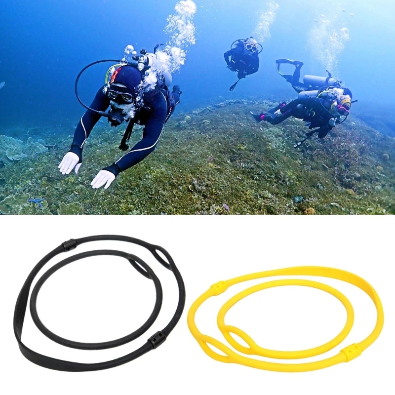 

18/25CM Scuba Diving Silicone Regulator Necklace Holder Flexible Mouthpiece Regulator Necklace Rings Octopus Holder