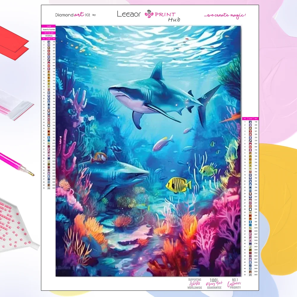 العالم تحت الماء الماس اللوحة دولفين السلاحف قنديل البحر كراب عبر عدة خياطة المشهد فسيفساء التطريز صورة ديكور المنزل