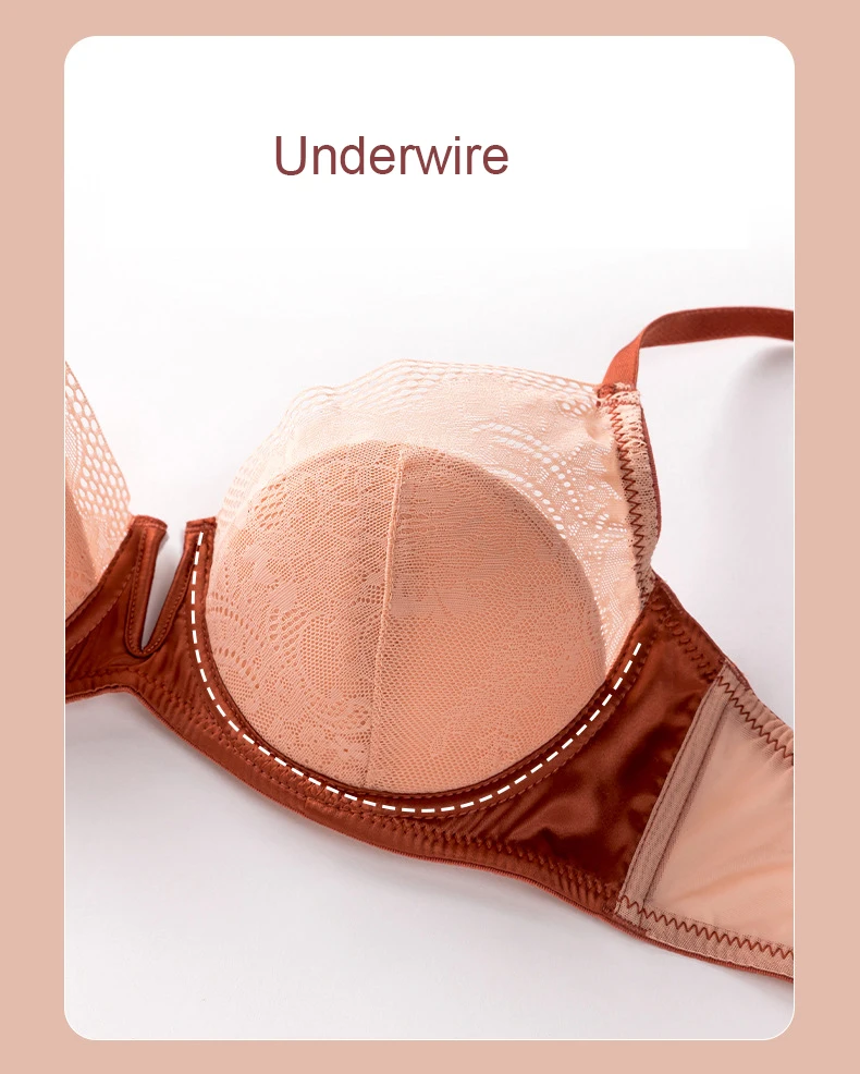 Logirlve Damen-BH-Set, große Größe, Büstenhalter, dünne Körbchen, Wäsche, sexy, heiße Spitze, Unterwäsche-Set, Push-Up, sexy Damen-Set – Detail 3