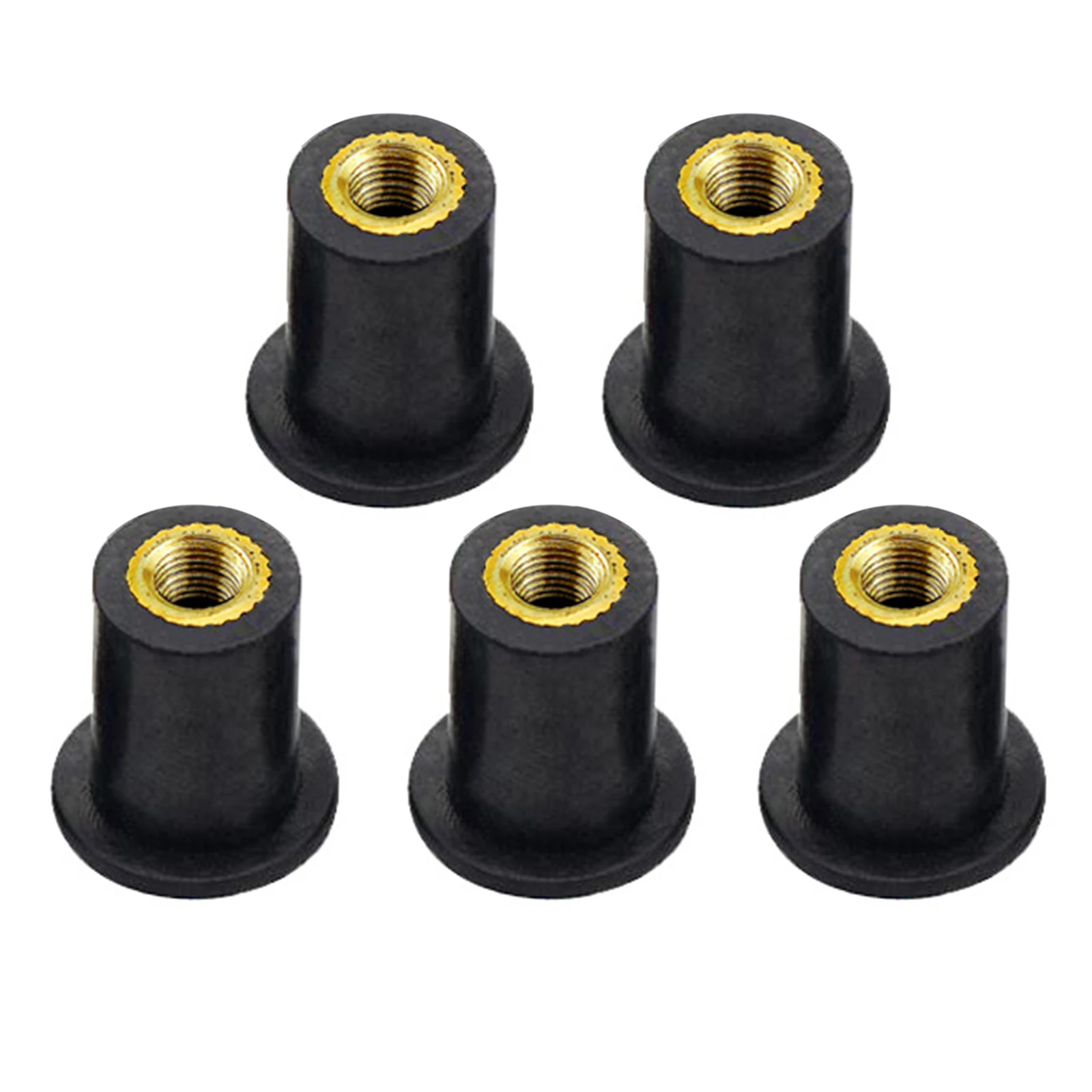 

1/5pcs Well Nut Bolts Screw Blind Fastener Universal Motorcycle Kayak M5 Metric Rubber Windscreen Windshield Fairing Cowl