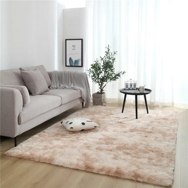 

10802 New Nordic Tie-Dye Carpet Wholesale Plush Mat Living Room Bedroom Bed Blanket Floor Cushion for Home
