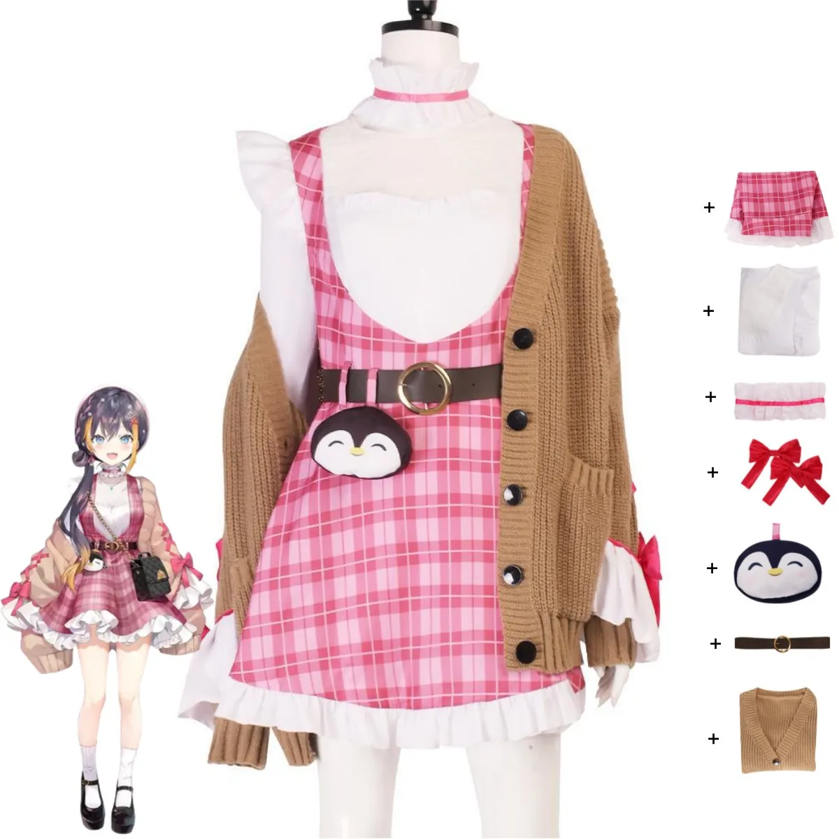 VTuber: NIJISANJI Petra Gurin | Pink VTuber Cosplay Costume 28 NIJISANJI EN OBSYDIA Petra Gurin VTuber Cosplay Costume for Women (Unofficial)