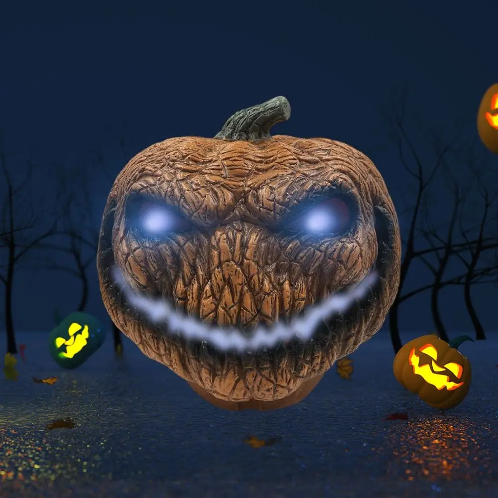 

Plastic Halloween Pumpkin Lantern DIY Colorful Light Prop Ghost LED Lamp Festival Glowing Pumpkins Outdoor