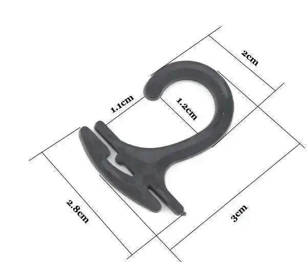 1000 stücke Tasche Tag Snap Karte Halter Hut Display Haken Hemd Kleid Unterwäsche Socke Handtuch Display Verpackung Tasche Schloss Haken kleiderbügel – Detail 2
