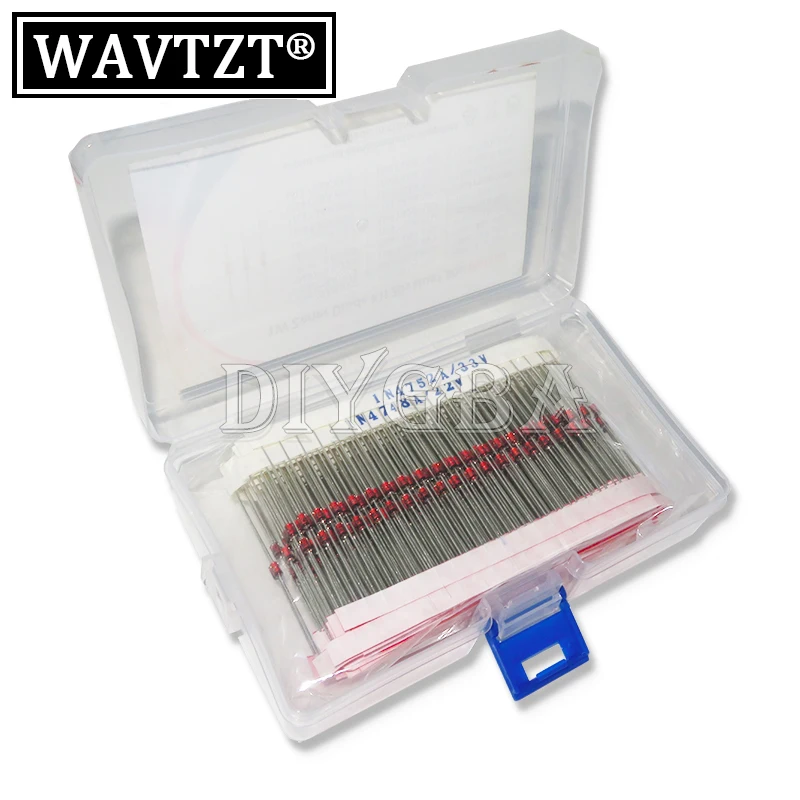 다이오드 키트 600 개/세트, 1W 제너 전압 조정기, 30 개 * 20 개, 3V-47V, 39V, 30V, 27V, 24V, 22V, 20V, 18V, 16V, 13V, 12V, 10V 제너 다이오드