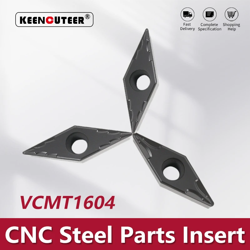 10 Piezas Herramientas De Corte VCMT160404 / VCMT160408 - Fresas De Metal Para CNC Y Torno