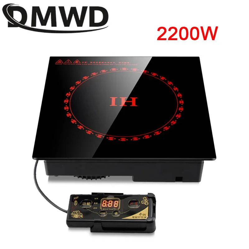 DMWD 2200W Square Electric Magnetic Induction Cooker Embedded Wire Control Burner Wireless Touch Hot Pot Cooktop Hotpot Stove