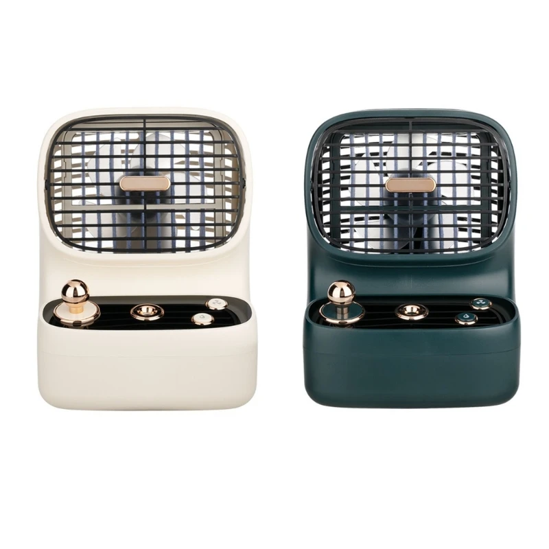 

918D Desk Cooling Fan with 3 Wind Speed Silent Cooling Fan Air Humidification Fan Portable Air Conditioner Fan
