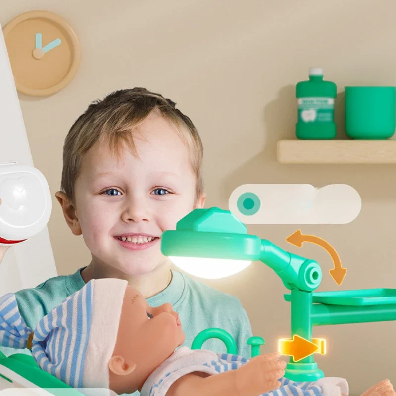 Children's Little Doctor Dentist Toy Set Girl's New Play House Simulation Nurse Dental Treatment Children's Oral Brushing
