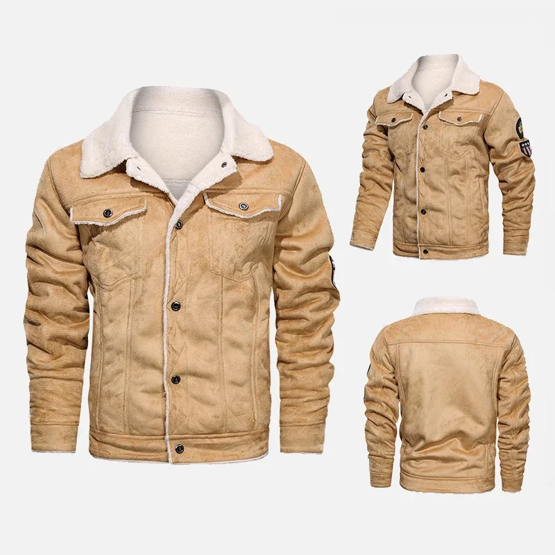 Men's  Artificial Fur Collar Jacket,PU Leather Vintage Steam Pocket Punk Gothic Retro Coat 6
