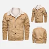 Men's  Artificial Fur Collar Jacket,PU Leather Vintage Steam Pocket Punk Gothic Retro Coat 6