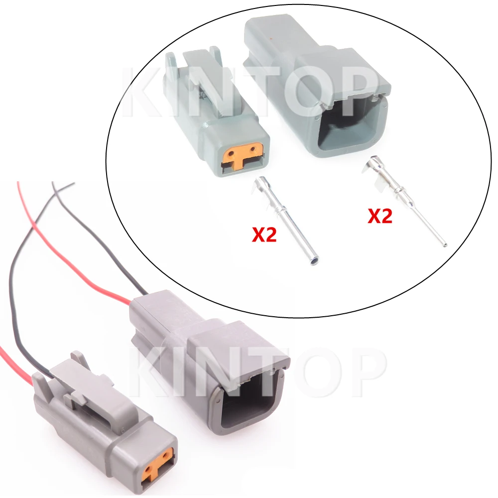 

1 Set 2 Pins DTM04-2P DTM06-2S Car Parts Automobile Wire Cable Adapter Auto Wiring Terminal Socket Starter ATM06-2S ATM04-2P