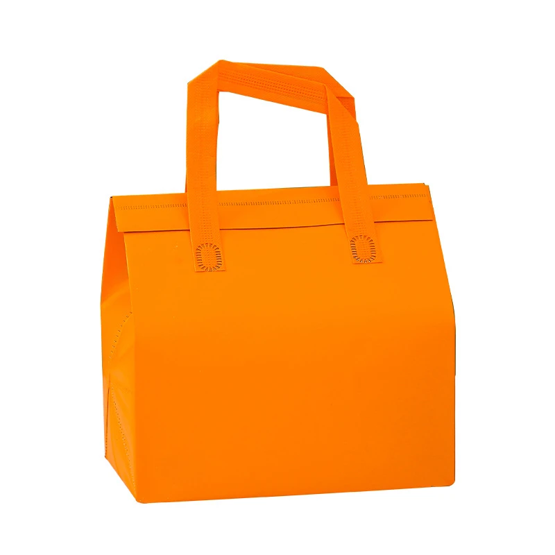 StoBag 10pcs Non-woven Tote Bags Fabric Insulation Food Cake Drinks Packaging Portable Keep Warm Cold Delivery Reusable Pouches 6