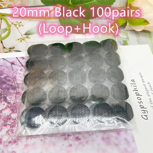Self-Adhesive Hook and Loop Dots - Strong Double-Sided Tape for Crafting and Sewing (50/100 Pairs)