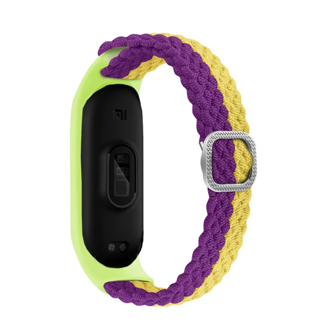 Elastic Adjustable Nylon Braided Bracelet Strap in Vibrant Colors