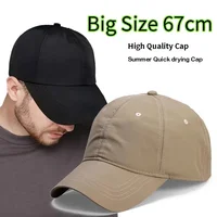 Big Size Summer Quick Drying Baseball Cap Man Breathable Large Plus Head Size Sun Hats Male Outdoor Sport Visor Cap Gorros 1