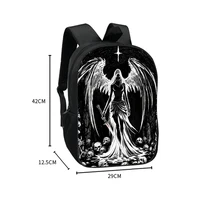 Gothic Black Angel Demon Backpack Punk School Bags for Teens Daypack Women Men Rucksack for Travel Laptop Backpacks Bookbag 2