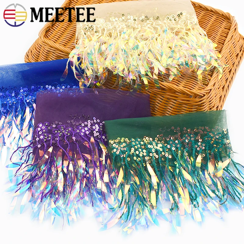 Sequin Tassel Mesh Tassels Fringe Decor Lace Trim Fabric Wedding Clothes Curtain Fringes Trimmings DIY Accessories 1-5Yards, tassel fringe,tassel decoration,tassel accessories,tassel trim