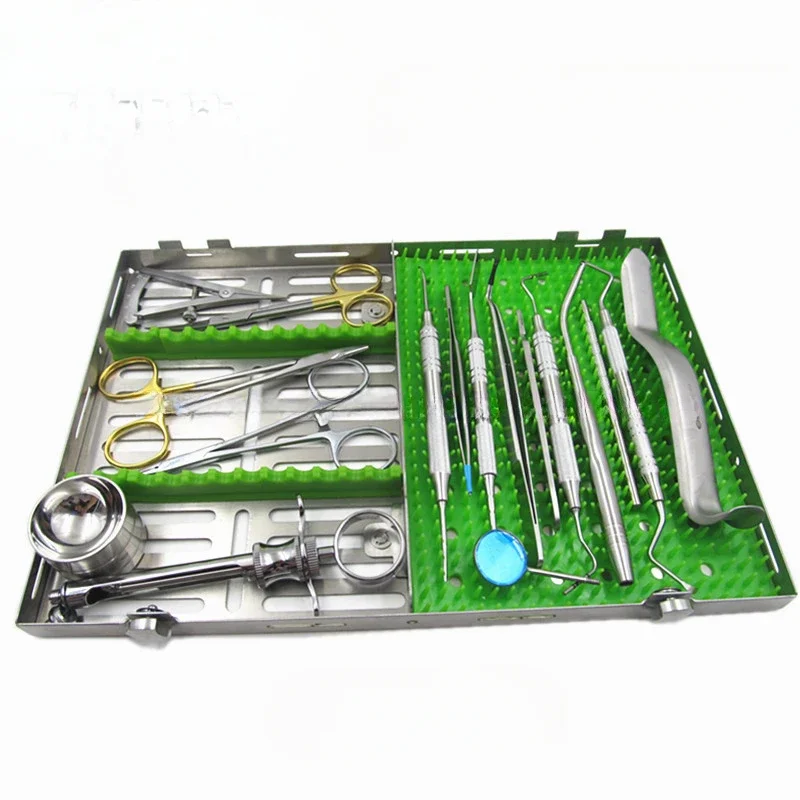 

Dental implant kit, surgery, surgical instrument, 17 piece set