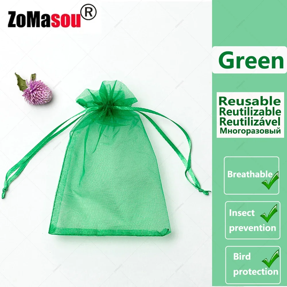 Bulk Pack of Fruit Protection Mesh Bags for Grapes and Strawberries - Garden Anti-Bird and Insect Netting