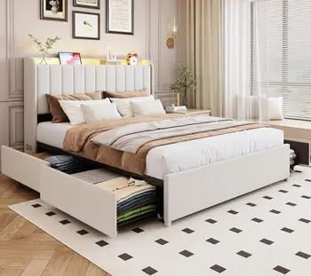 Queen Bed Frame with Storage 1