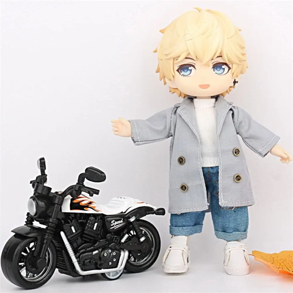 DIY Cool Jackets Doll Coat Jackets Long Coat Handmade OB11 Windbreaker Coat Dress Up Decoration Doll Clothes Doll Accessories