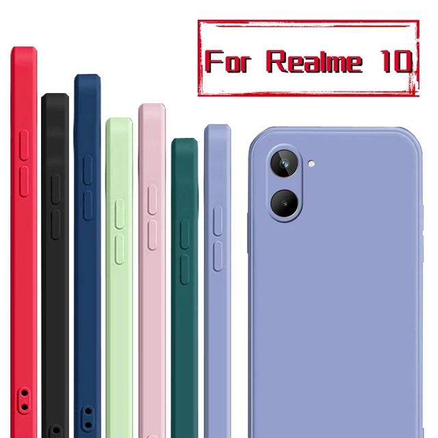 Funda para Realme 10 Pro +, funda protectora de silicona líquida