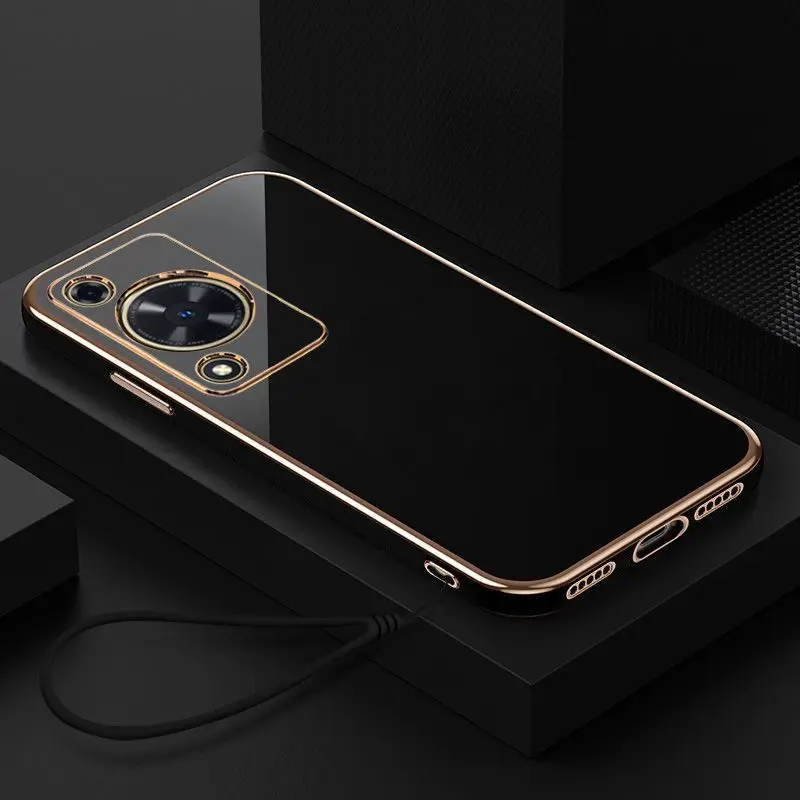 Luxury Shockproof Square Plating Phone Case and Back Cover