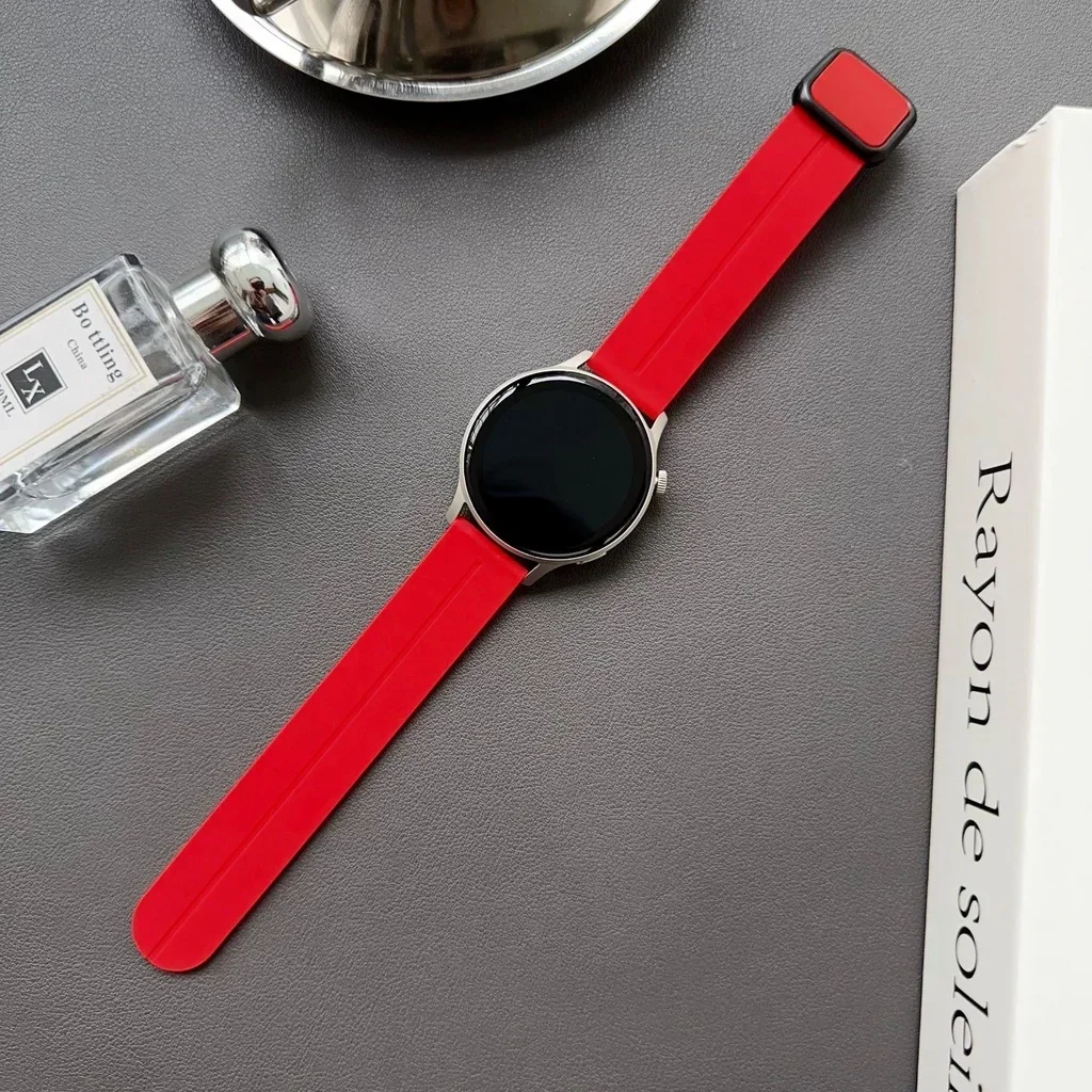 Silicone Magnetic Buckle Band - 22mm/20mm Adjustable Sport Strap