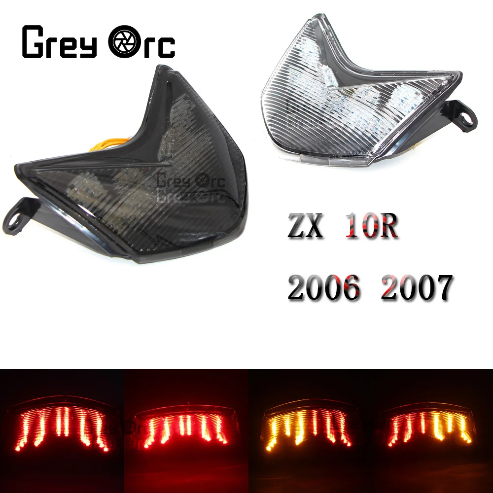 

ABS Motorcycle Tail Light Brake Turn Signals Rear LED Lamp Cafe Racer For Kawasaki Z750 Z1000 Ninja ZX10R ZX6R ZX600 2007