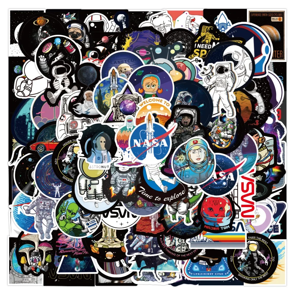 

Stickers Graffiti Children's Sticker Pack Cartoon Astronaut Toys Stationery Notebook Laptop Wall Decals Guitar Motorcycle