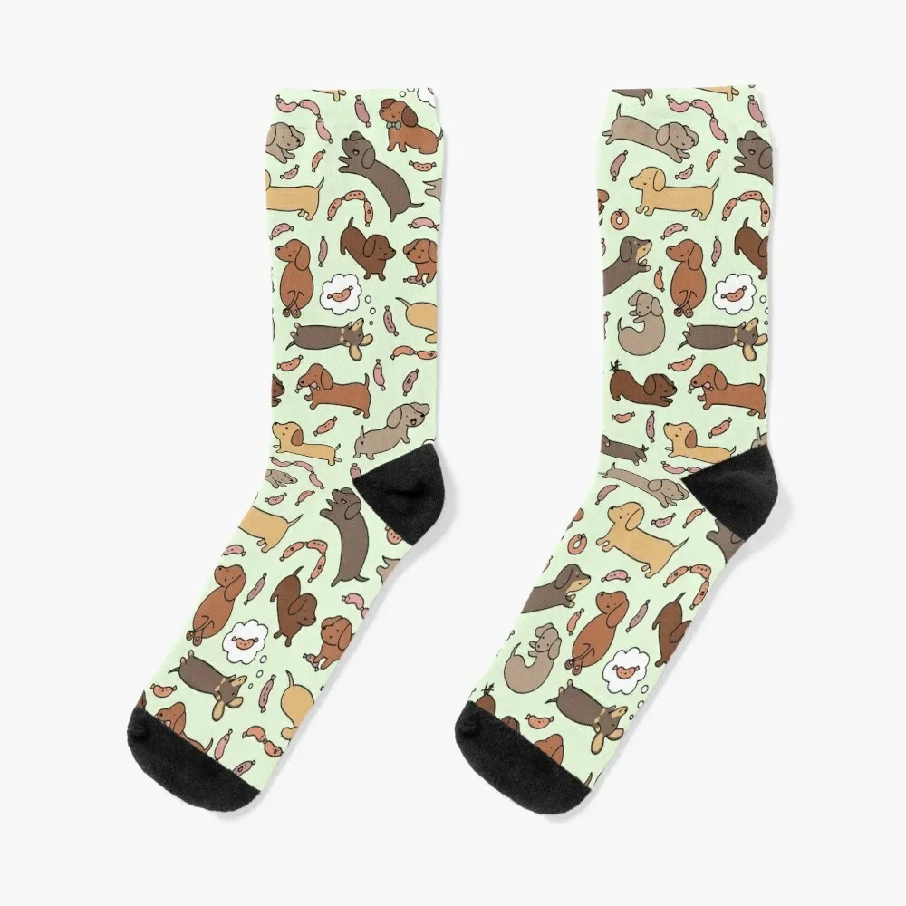 

Wiener Dog Wonderland Socks anti slip football floor Men Socks Women's