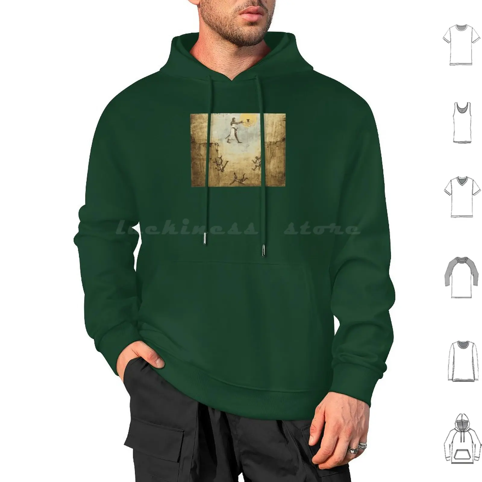 Jump Of Faith Felpa Con Cappuccio In Cotone Manica Lunga Jump Of Faith Tempera Templar Graal Santo Graal Indiana Jones Indiana Jones Indy