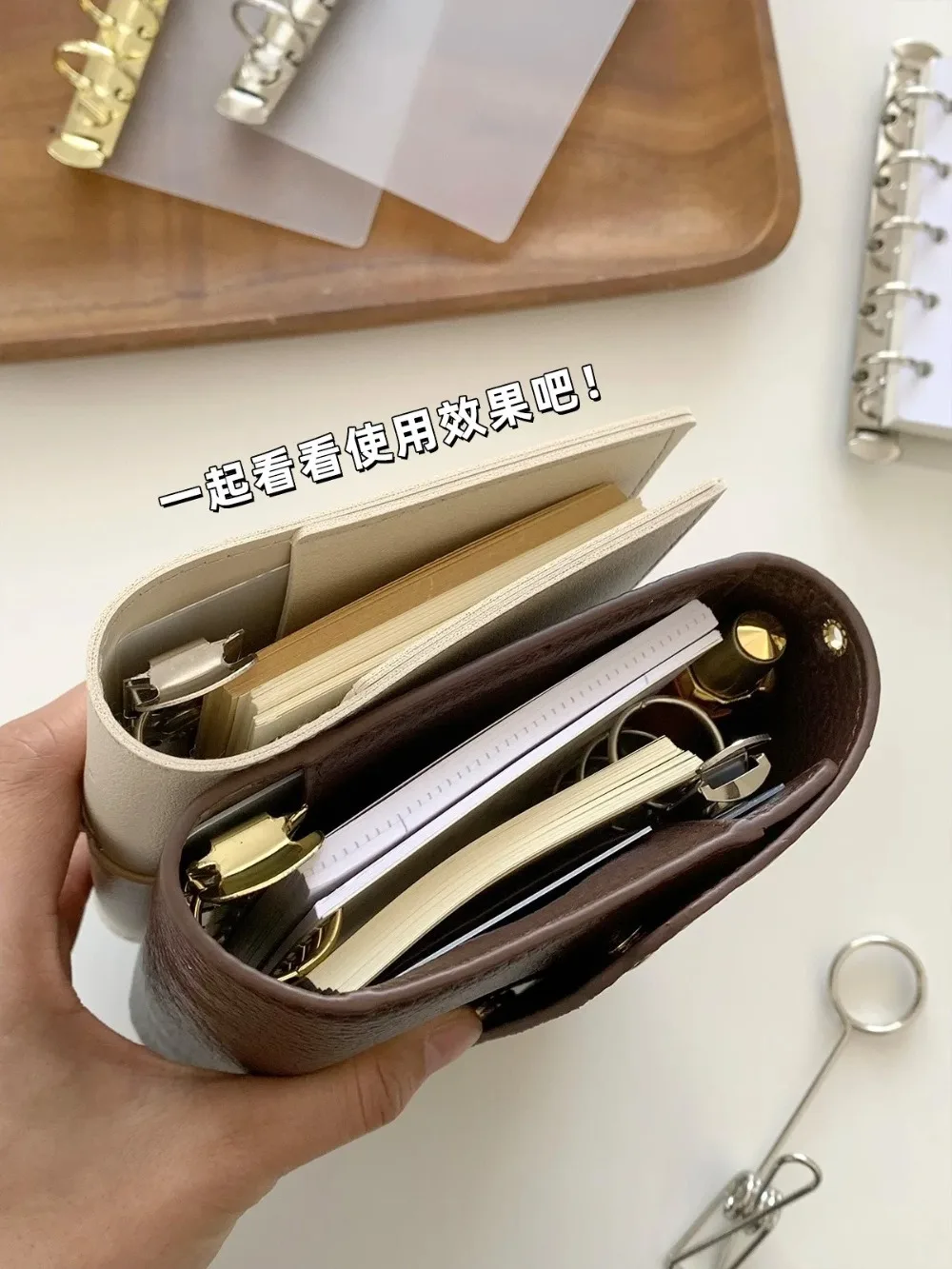 M5 A7 Loseblatt-Seitenregister, Einsteckblöcke, Sekundär-Ringbuch, DIY-Trennblätter, Handgefertigte Büroklammern, Büromaterial – Detail 17