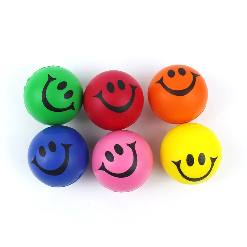 

4cm Smiley Stress Balls Party Favor Decoration Laugh Face Bouncing Ball Squeeze Squishy Balls Kids Gift Adults Decompress Toys