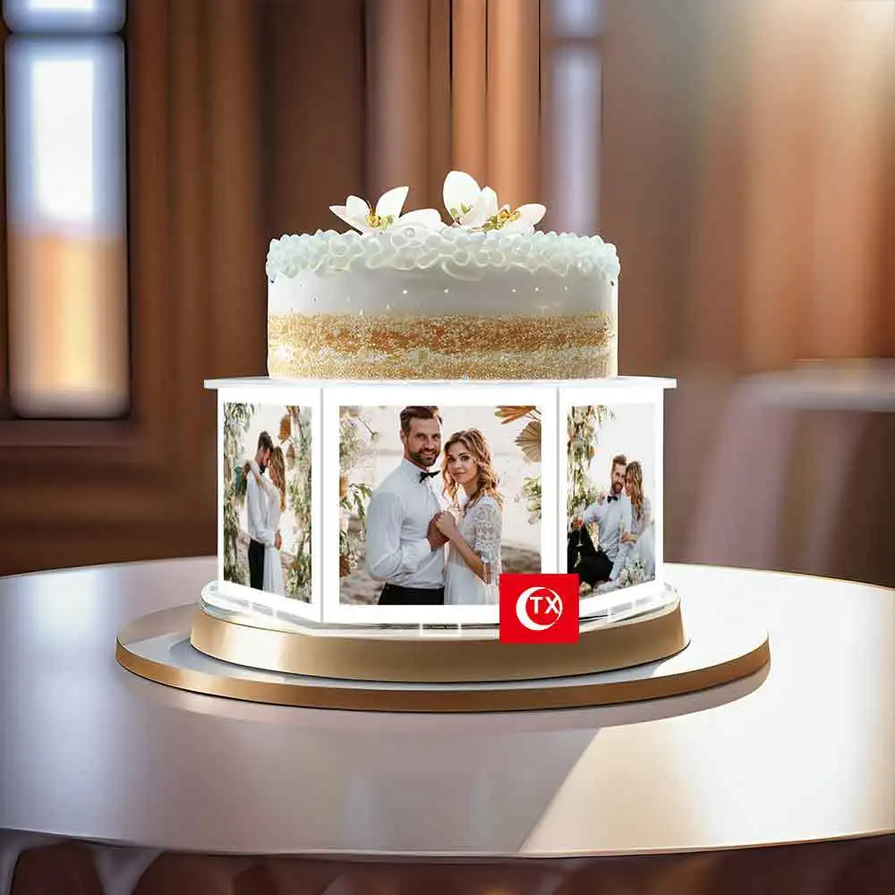 Acrílico foto álbum bolo stand, separador flutuante bolo, casamento e  aniversário festa decoração - AliExpress, image size:1000x1000