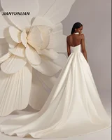 Customized vestidos de novia Floor Length Sweetheart A-Line Long Tail Backless For Women To Measures Charming Bridal Gowns 2