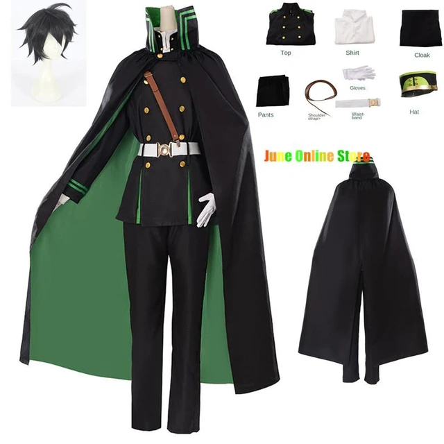 Anime Seraph Of The End Ichinose Guren Cosplay Costume Wig Black Demon Army  Uniform Guren Squad Outfit Halloween Men Set Boys - Cosplay Costumes -  AliExpress